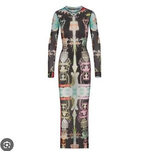 summer mesh maxi dress